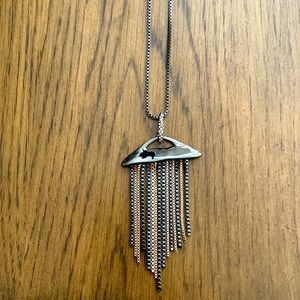 Alexis Bittar gold and gunmetal long necklace